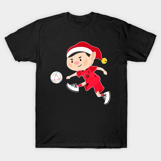 South Korea football Christmas elf. Football World Cup soccer t-shirt T-Shirt by abtchlr